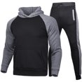 thumbnail image 1 of Mens Jogging Suit Sports Hoodie Set Two-Piece Jacket With Hood And Pockets, 1 of 8