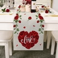 thumbnail image 2 of Saint-Valentin Mariage Rouge Drapeau de Table de la Saint-Valentin Déco Maison Nappe Imperméable Napperons de Fête de Mariage, 2 of 4