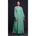 thumbnail image 4 of Bimba Robe Maxi en Georgette Mousse à Imprimé Floral Roses et Renoncules pour Femmes à Manches Longues, Taille Élastique - X-Grand, 4 of 5