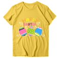 thumbnail image 2 of Daisyyozoid Chandail en Molleton Drôle de Pâques pour Femmes Décontracté Ample Col Rond Manches Courtes Imprimé Lettre Blouse T-shirt, 2 of 4