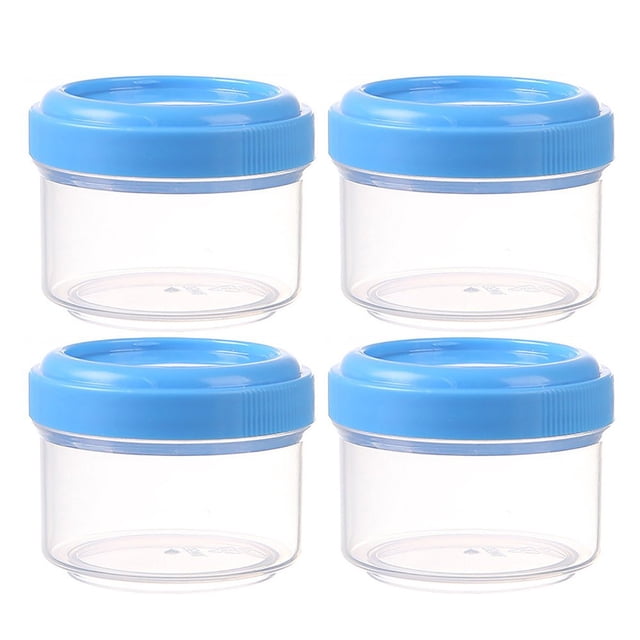 SUTENGDA Salad Dressing Container- 35ml Small Containers with Lids Leakproof Condiment Containers Reusable Plastic Sauce Containers Stackable Small Dipping Sauce Cups Set Without BPA (4