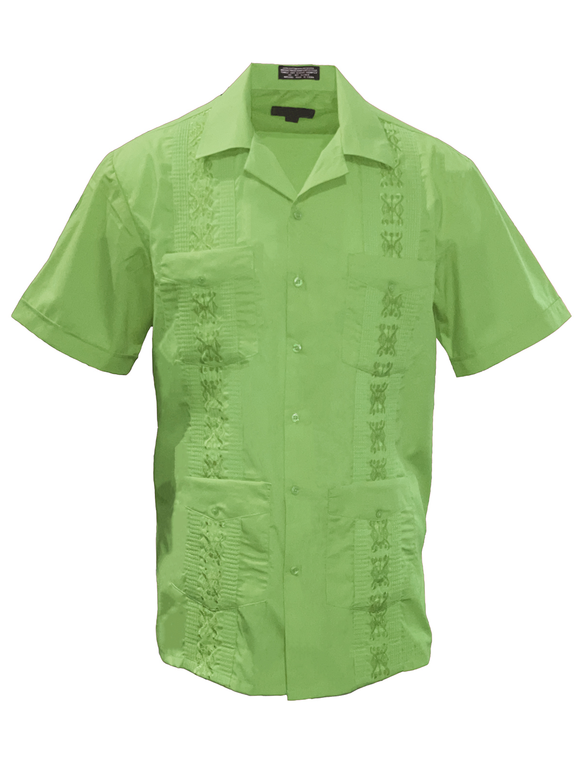 Gravity Threads Chemise d'Été Guayabera pour Homme - Vert Pomme - 3X-très Grand