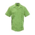 thumbnail image 1 of Gravity Threads Chemise d'Été Guayabera pour Homme - Vert Pomme - Grand, 1 of 2