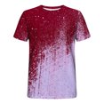 thumbnail image 5 of Qertyioot Hommes Imprimer Manches Courtes Col Rond T-shirt Casual Mode Manches Courtes Dégagement, 5 of 5