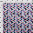 thumbnail image 2 of oneOone Tissu Polyester Lycra Texturé Géométrique Marocain Imprimé 1 Yard 56 Pouces de Large, 2 of 4