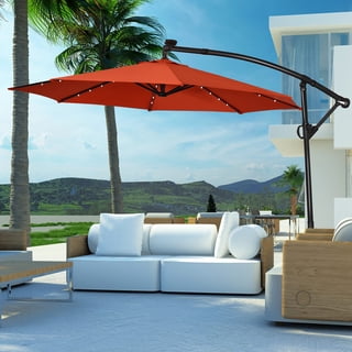 best double-sided patio umbrella 15ft Extra Large Twin with Base, Beige sided patio umbrella Size:190cm 80-Off BABOOM Patio Dining Set
