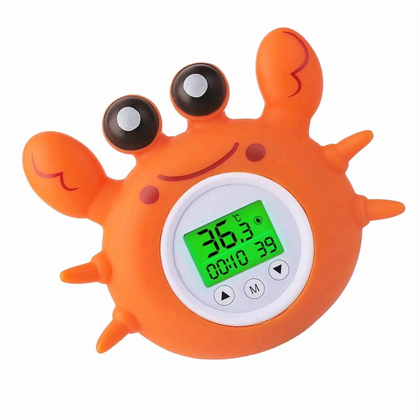 Kids Bath Thermometer with Room Temperature Tri-Color Backlit Display Fahrenheit and Celsius Safety Floating Bath Toy,1 * Kids Bath Thermometer