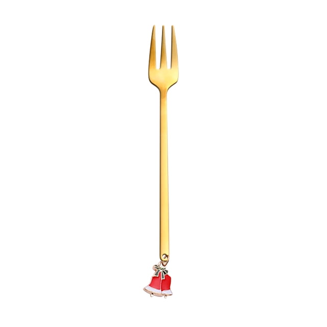 TIMIFIS Dinner Service Home Christmas Decorations Metal Coffee Fork Stirring Spoon Christmas Table Decorations New Year Kitchen Gadgets