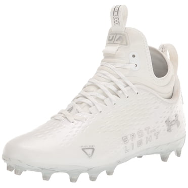 Under Armour Chaussure de Football pour Homme Sportlight Lux MC 2.0, (100) Blanc/blanc/argent Métallique, 9