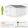 thumbnail image 3 of Outsunny 9' x 10.6' Garden Storage Shed w/ Steel Foundation Kit, Light Grey, 3 of 10
