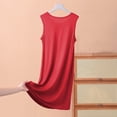 thumbnail image 4 of Elvqul Chemises de Nuit Pyjamas Grande Taille Robe Sans Manches pour Femmes Rouge Nuisette Unie pour Femmes, 4 of 4