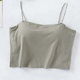 thumbnail image 2 of Timegard Womens Tank Tops with Built in Bras Cropped Spaghetti Strap Sleeveless Comfy Camis Basic Tee, 2 of 5
