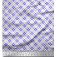thumbnail image 1 of Soimoi Poly Georgette Fabric Diagonal Check Printed Fabric 1 Yard 52 Inch Wide, 1 of 5