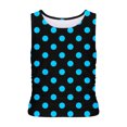 thumbnail image 2 of Plebaso Débardeurs d'Été pour Femmes Slim Imprimé Sans Manches Col Rond Tee-Shirts Froncés Blouses Décontractées pour Femmes, 2 of 4