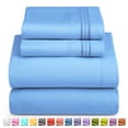 thumbnail image 1 of Nestl King Sheet Set, 1800 Series Microfiber Deep Pocket 4 Piece Bed Sheet Set, 1 of 8