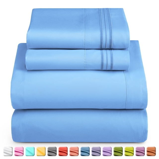 Nestl King Sheet Set, 1800 Series Microfiber Deep Pocket 4 Piece Bed Sheet Set