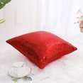 thumbnail image 3 of PiccoCasa Housses de Coussin Décoratives à Paillettes, Housses de Coussin 16"x16 Pouces pour Fête Rouge, 3 of 10