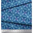 thumbnail image 2 of Soimoi Purple Rayon Fabric Tiles Moroccan Print Fabric by Yard 56 Inch Wide, 2 of 3