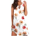 thumbnail image 2 of SMihono Robes Bohèmes d'Été pour Femmes Grande Taille Mode Imprimée Confortables Amples Sans Manches Décontractées Hauts Robe, 2 of 4