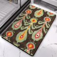 thumbnail image 3 of 20x32 Inch Green Floral Rug - Modern, Washable, Non-Slip Carpet for Bedroom, Bathroom, Entryway, Laundry Room - Small Distressed Accent Area Rug, 3 of 5