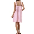 thumbnail image 3 of INSPIRE CHIC Women's Terry Wrap Bathrobe Spa Robe for Gym Pool Shower Bath Towel Robe Shower Dress XS Pink, 3 of 6