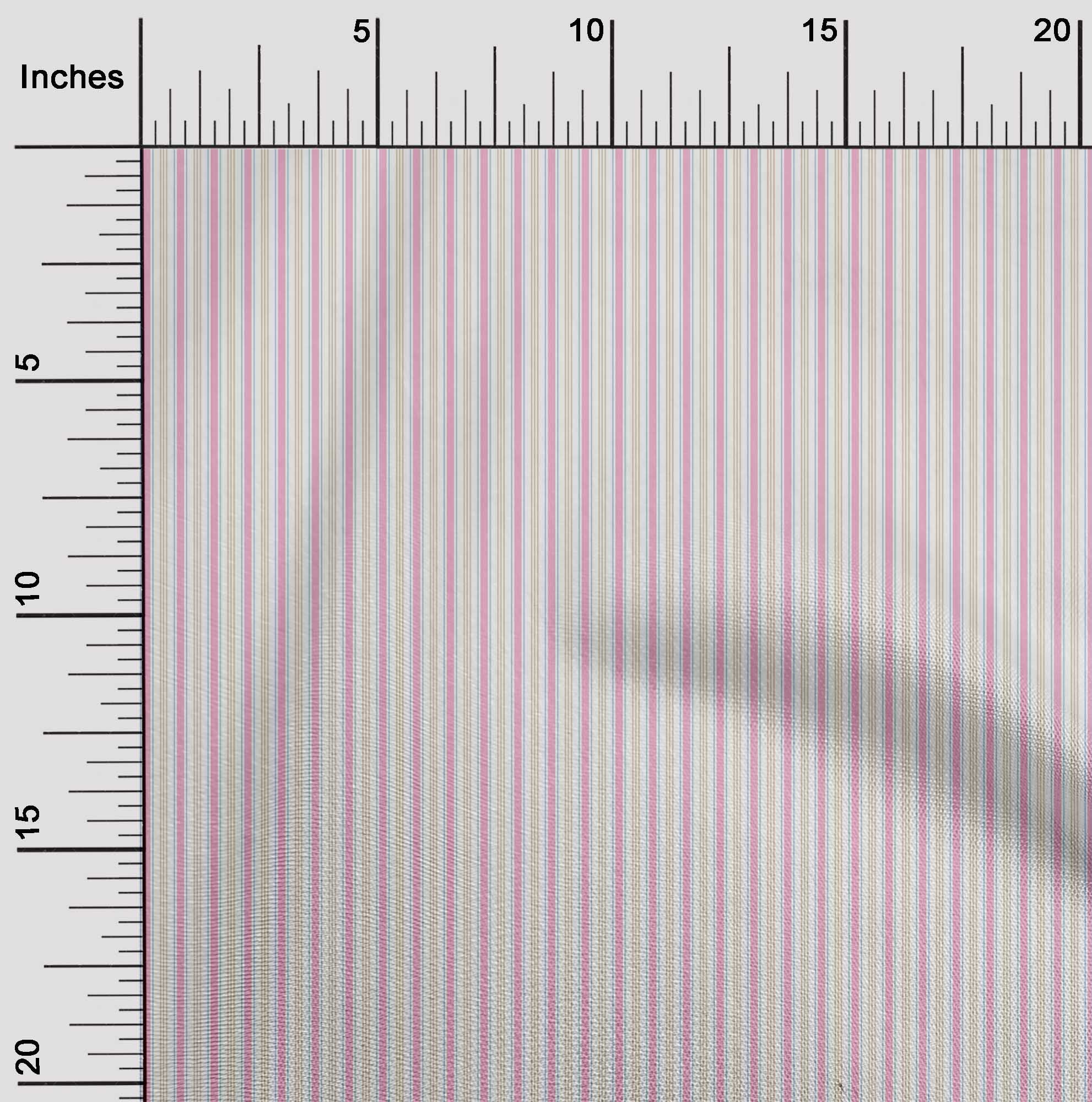 oneOone Viscose Chiffon Fabric Multicolor Stripe Fabric Prints By Yard 42 Inch Wide