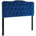 thumbnail image 2 of Modway Annabel Diamond Tufted Performance Velvet Queen Headboard in Navy, 2 of 2