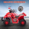 thumbnail image 4 of Qaba VTT Quad 6 V pour Enfants avec Musique, Marche avant, pour Tout-Petits de 2 à 6 Ans, Rouge, 4 of 10