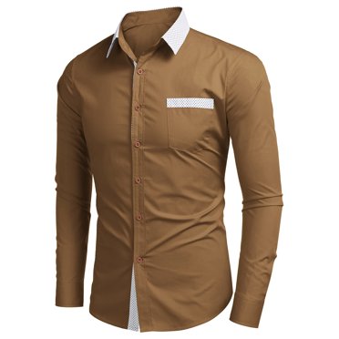Leutsin Chemise Homme Manches Longues Muscle Basique Couleur Unie