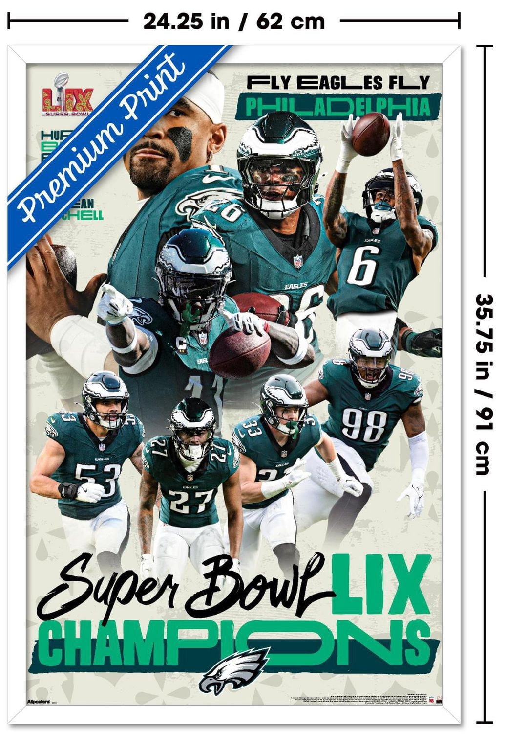 NFL Philadelphia Eagles - Champions du Super Bowl LIX