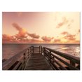 thumbnail image 2 of Promenade sur la Plage Quai en Bois - Impression sur Toile Pont Maritime, 2 of 3