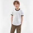 thumbnail image 2 of WEIYLL T-Shirts pour Garçons Débardeurs Patchwork de Couleurs Manches Courtes Col Rond Vêtements pour Enfants de 10-12 Ans, 2 of 9