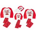 thumbnail image 1 of Family Christmas Elk Pattern Round Neck Long Sleeves Pajamas Trousers, 1 of 7