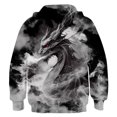 thumbnail image 3 of Zwiiyzr 2025 4-14 Ans Garçons Sweat à Capuche Oversize Motif Manches Longues T-Shirt Imprimé Col Rond Noir, 3 of 3