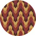 thumbnail image 1 of Ahgly Company Machine Washable Indoor Round Transitional Tomato Red Area Rugs, 7' Round, 1 of 7