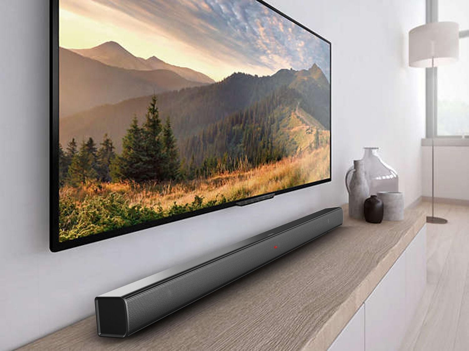 Philips 2.1 Channel Soundbar Speaker with Wireless Subwoofer and Bluetooth Streaming (HTL1510B)
