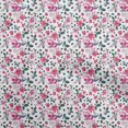 thumbnail image 1 of oneOone Tissu Popeline de Coton Blanc Floraux Matériel de Robe Tissu Imprimé Tissu au Mètre 56 Pouces de Large, 1 of 4