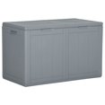 thumbnail image 1 of vidaXL Garden Storage Box 180L Grey PP Wood Look, 1 of 5