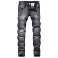 thumbnail image 2 of Birdeem Mens New Fashion Have Pockets Button Zipper Personality Denim Trend Jeans, 2 of 12