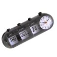 thumbnail image 4 of Calendar Alarm Clock Innovative Shape Decorative Jump Desktop Clock for Home Living Room Bedroom Office Black, 4 of 6