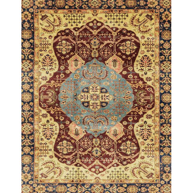Ahgly Company Tapis d'Intérieur Rectangulaire Abstrait Rouge Brun Persan, 2 Pieds x 3 Pieds