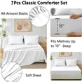thumbnail image 4 of Sleepdown 7-Piece Queen Bed in a Bag, White Bedding Set with Comforter Sets Queen, 4 of 7