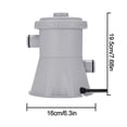 thumbnail image 2 of tredstone Cartridge Pool Filters Pump Electric Filter Pump Set 300 Gallon Removable Filter Element Circulating Pump Kits Above Ground for Swimming Pool, 2 of 8