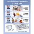 thumbnail image 4 of VEVOR Commercial Ice Maker Machine, 100 lbs/24h with 30 lbs Storage Capacity, Built-in/Freestanding/Under Counter, Stainless Steel Ice Maker with LED Display, 4 of 9