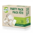 thumbnail image 1 of Go4Green Ensemble de Fête avec Assiettes en Papier Jetables, Gobelets, Serviettes, Nappe et Ensemble de Couverts Compostables pour 25 Personnes, 176 Pcs, 1 of 5