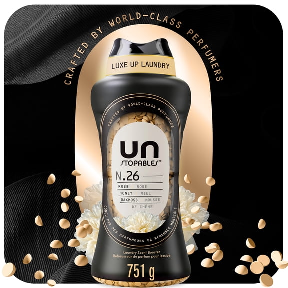 Downy Unstopables Unlimited Collection In-Wash Laundry Scent Booster Beads, No. 26, Fine Fragrance, Long-Lasting Fresh Scent Beads, 751 g
