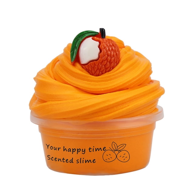Slime Orange Bricolage Fournitures Kit de Fruits Slime Aromathérapie Pression Slime pour Enfants à
