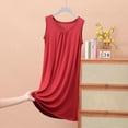 thumbnail image 1 of Huaizzzy Chemise de Nuit d'Été pour Femme Confortable à Col Rond Sans Manches Robe de Maison Tenue de Détente Décontractée Basique Vêtement de Nuit pour Femmes Grande Taille Chemise de Nuit Femme Dames Chemise à Manches Longues Manches Courtes, 1 of 3