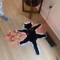 thumbnail image 2 of Fortune Christmas Rug Light Strip Carpet Black Cat Shaped Floor Mat, 2 of 8