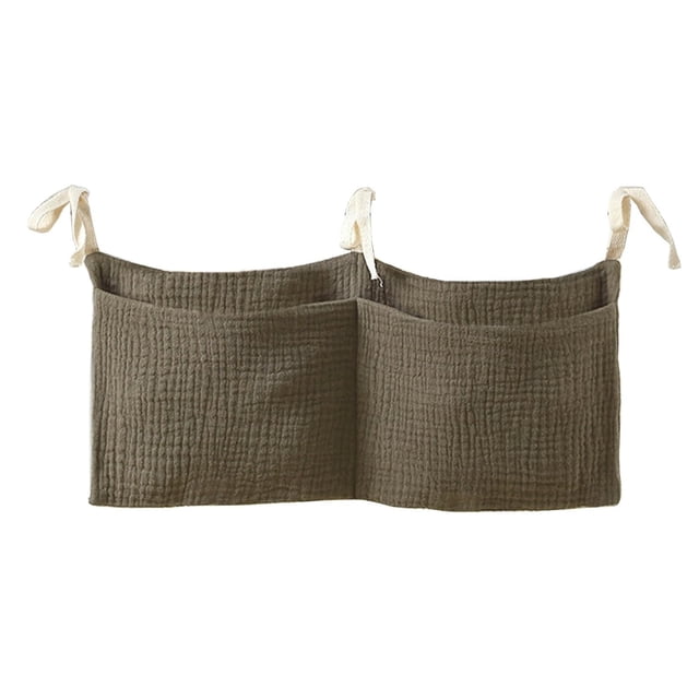 Yhmxh Organisateurs de Garde-Robe et Rangement Sac de Rangement pour Lit de Bébé en Coton Sac Suspendu Rangement Sac de Rangement de Chevet Étagère Suspendue